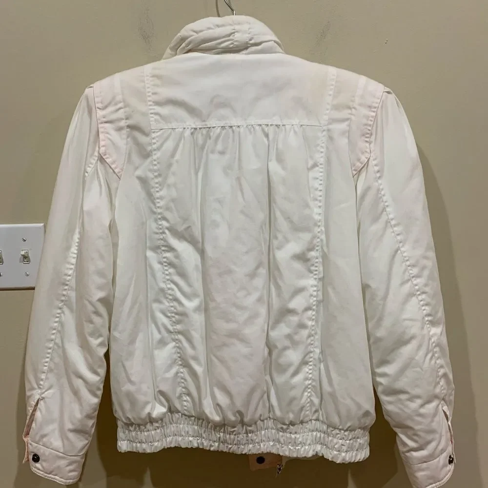 Vintage NYG New York Girl M White Bomber Jacket - Picture 2 of 8